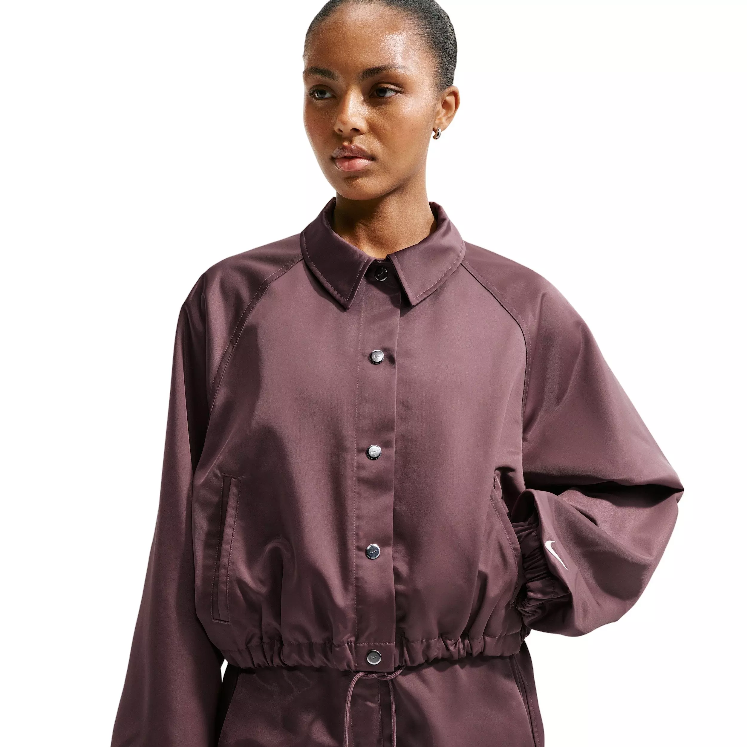 Nike Women's Sportswear Oversized Satin Coaches Jacket
